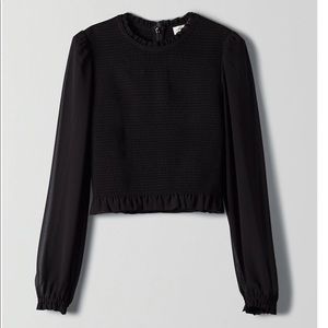 Aritzia Wilfred Lilith blouse black xxs